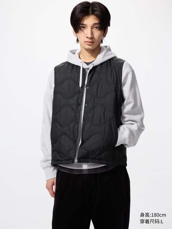男装/男女同款 高级轻型羽绒便携式背心弧形压线外套羽绒服马甲防静电防泼水