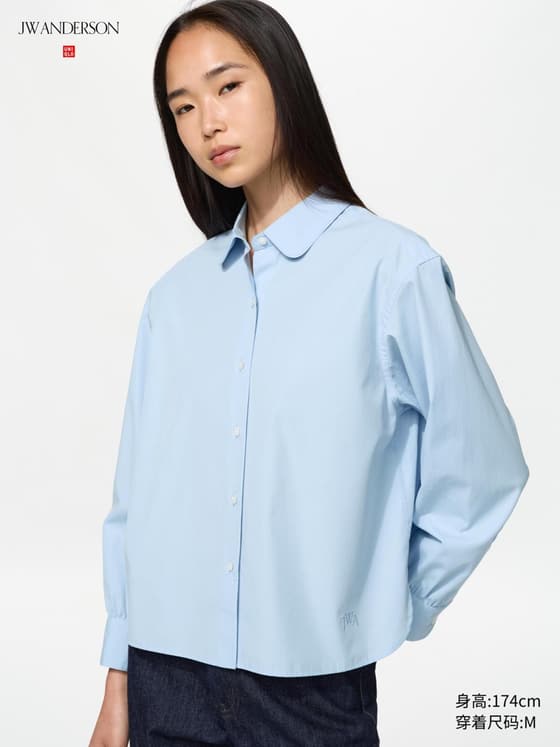女装 棉质灯笼袖衬衫/长袖