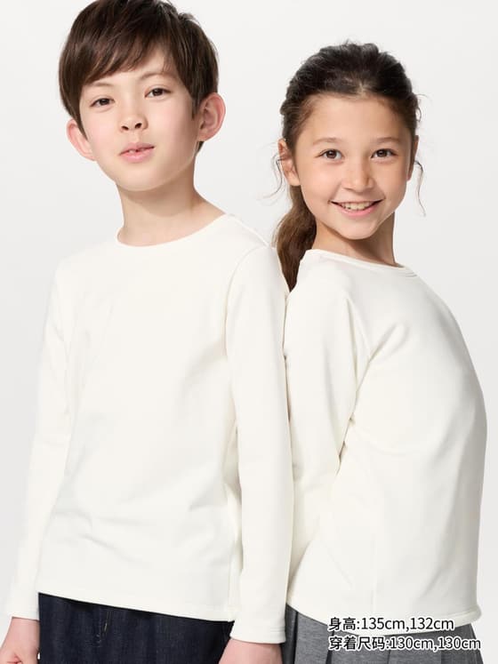 童装男童女童 HEATTECH ULTRA WARM圆领T恤/长袖