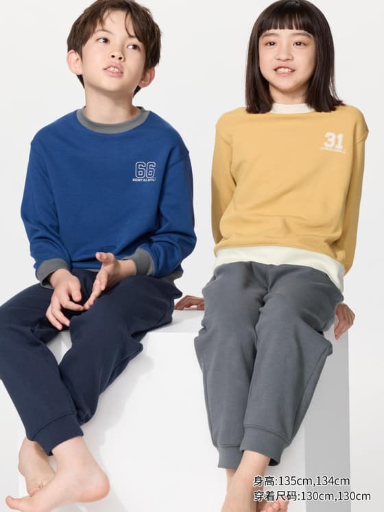 童装男童女童 AIRism高弹力休闲套装/长袖