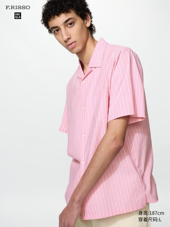 男装/男女同款 条纹衬衫/短袖