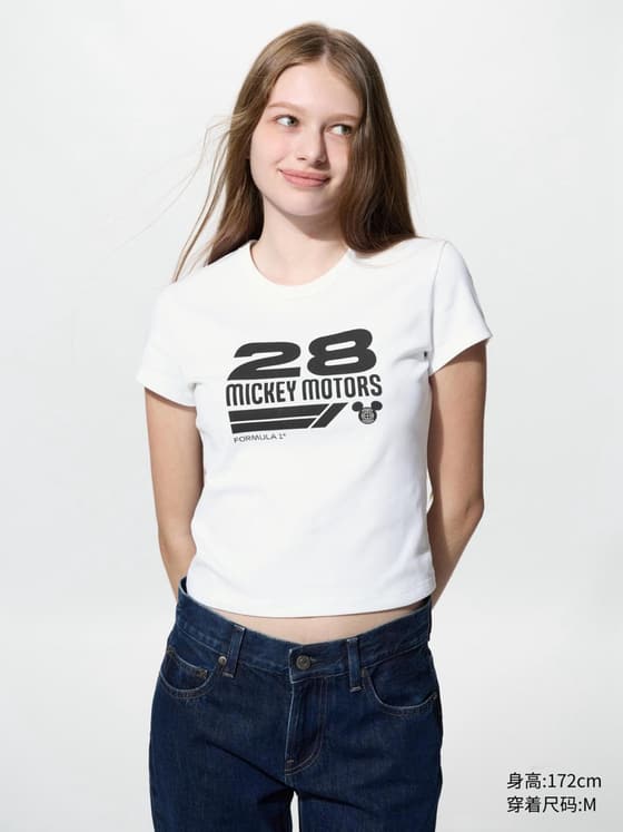 女装 UT Disney x F1®印花T恤/短袖T恤