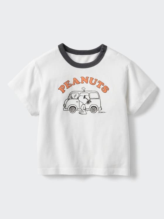 婴幼儿宝宝 UT PEANUTS AIRism棉混纺印花T恤/短袖T恤