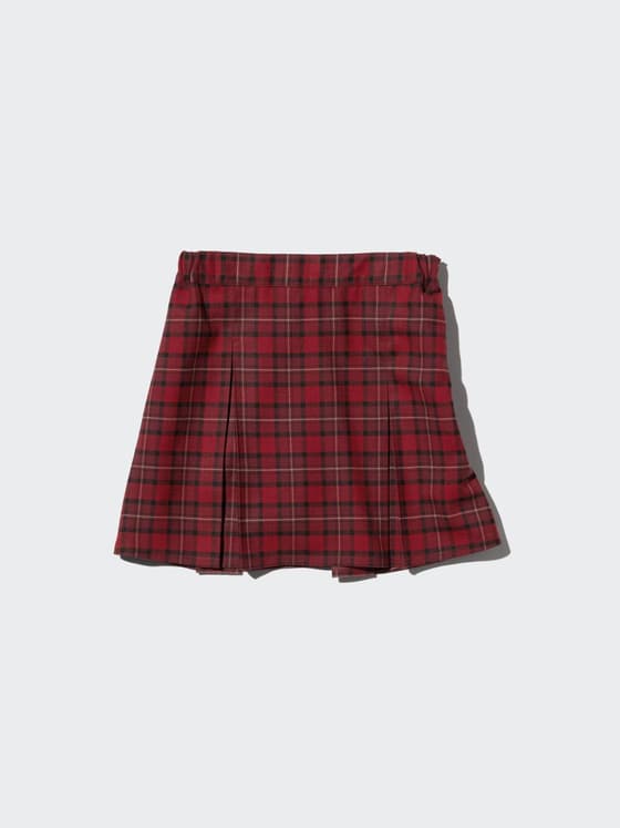 童装女童 打褶迷你裙裤