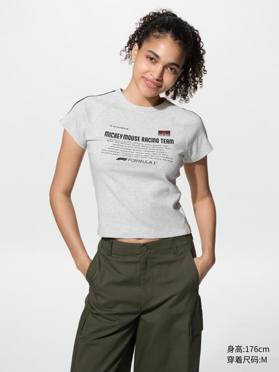 女装 UT Disney x F1®印花T恤/短袖T恤