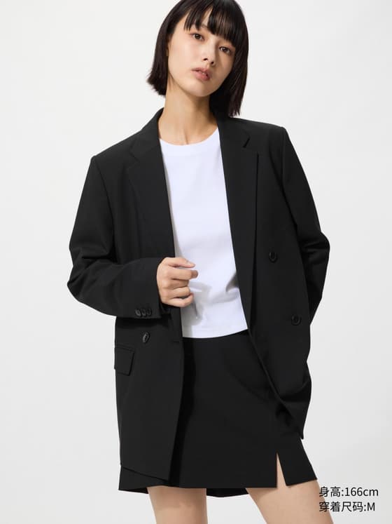 女装 双排扣茄克/外套通勤商务休闲夹克