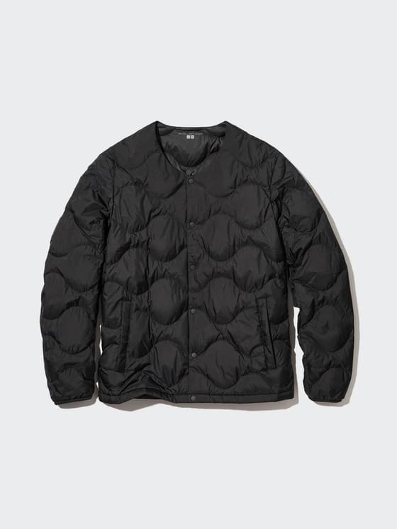 男装 高级轻型羽绒便携式茄克/弧形压线羽绒服外套